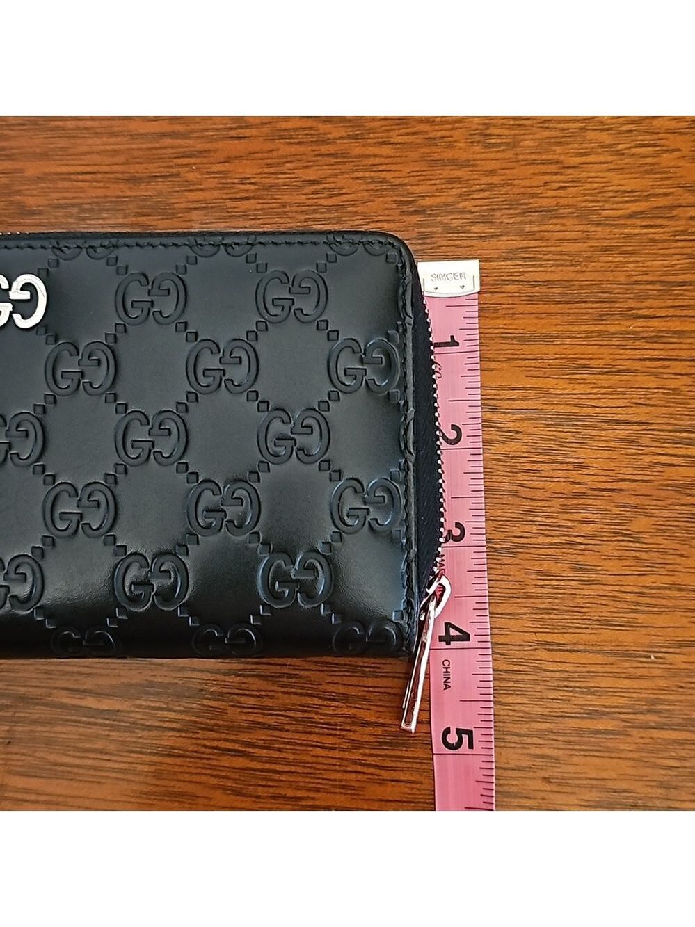 Authentic Gucci Logo Black Continental Wallet - Picture 9 of 11